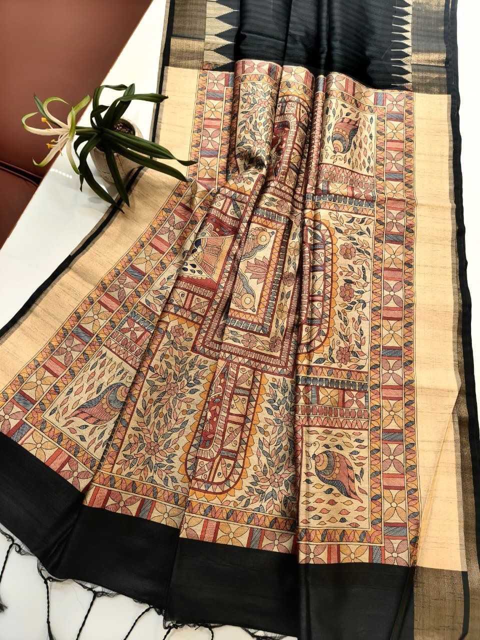Rutrang Tussar Silk Printed Saree