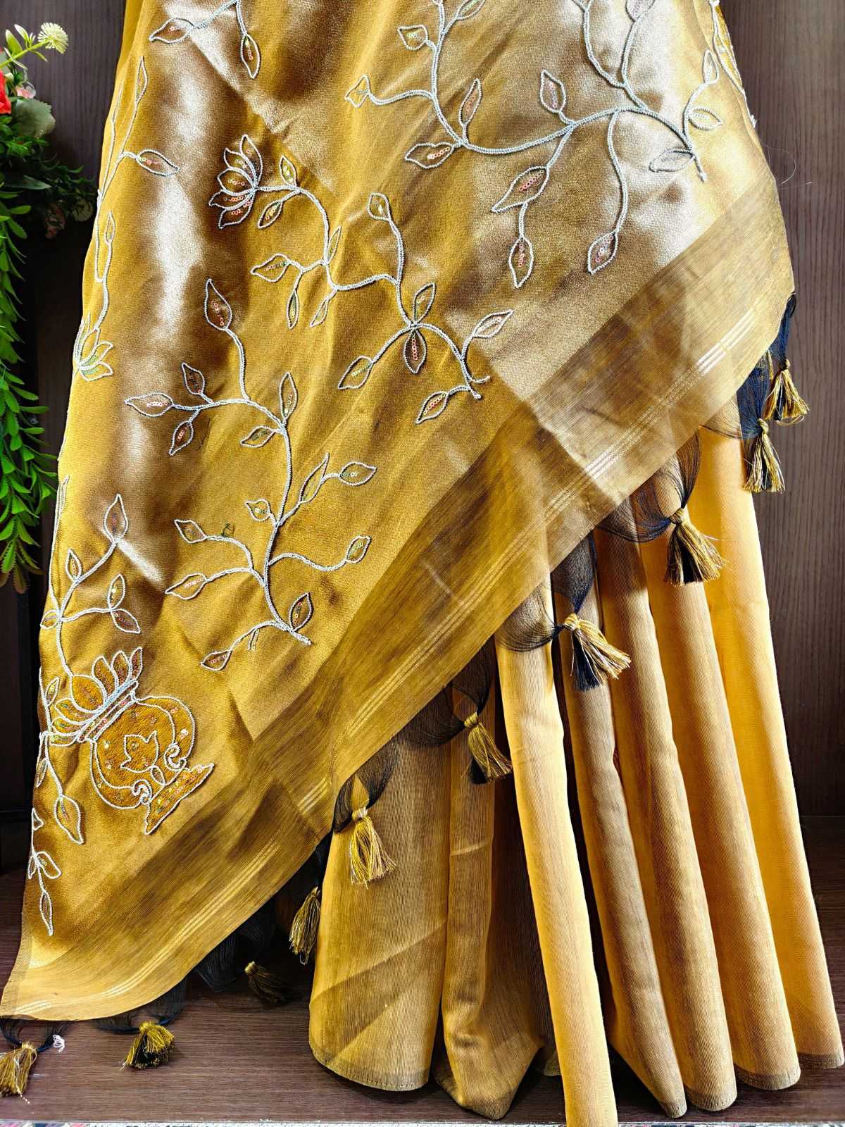 Sadhana Cotton Embroidered Saree