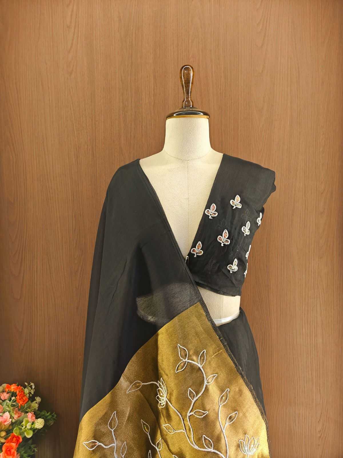 Sadhana Cotton Embroidered Saree