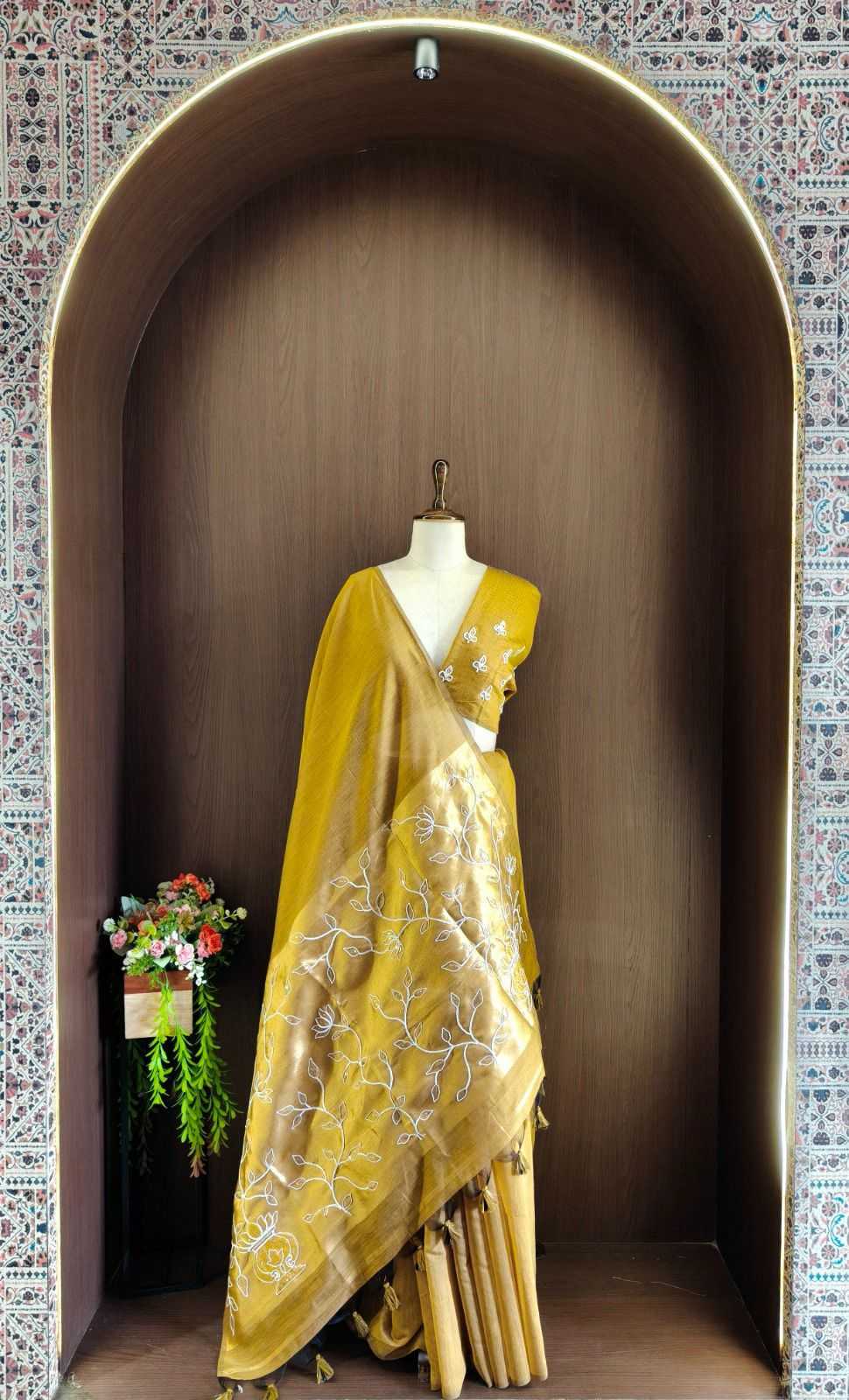 Sadhana Cotton Embroidered Saree
