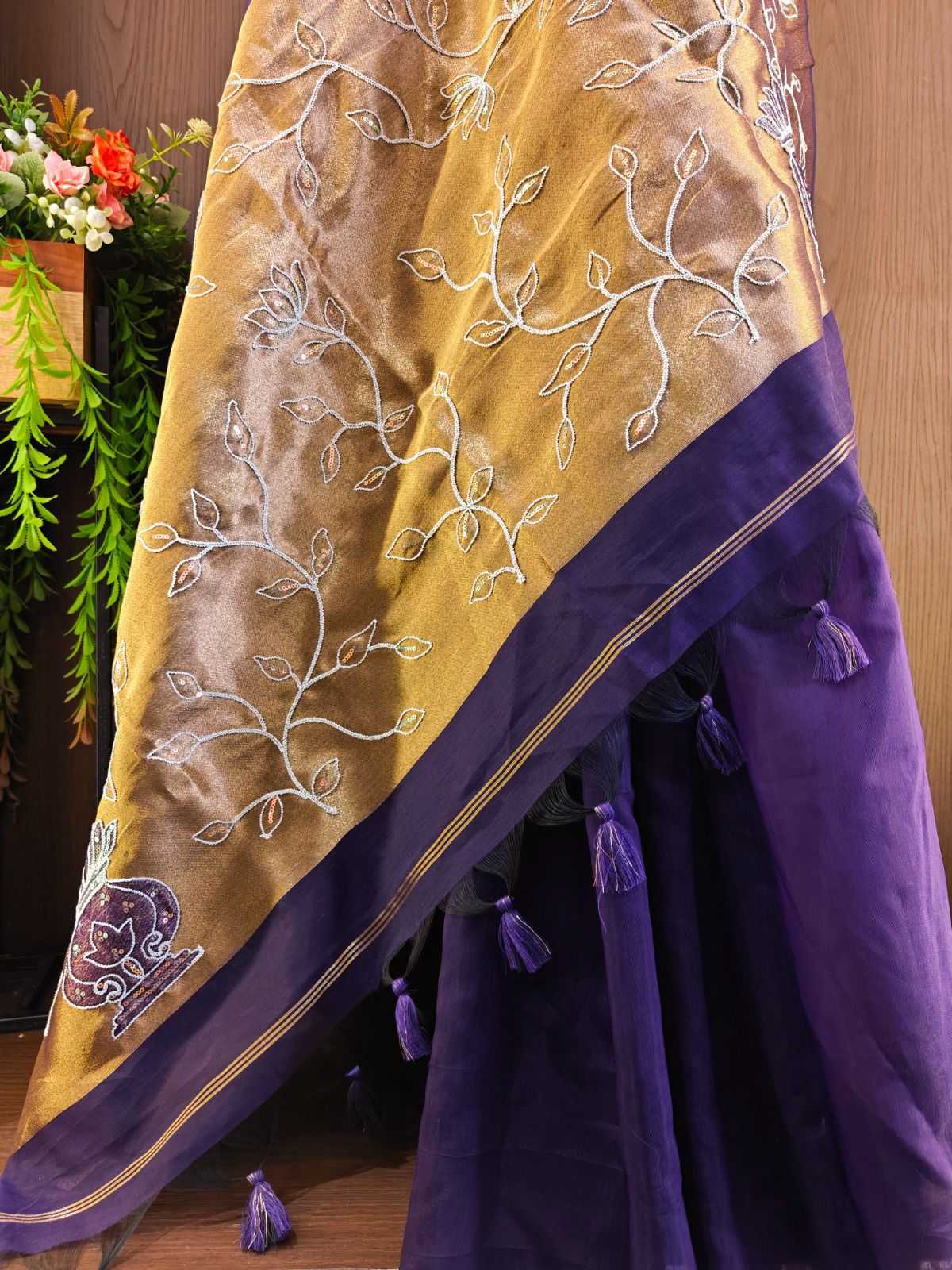 Sadhana Cotton Embroidered Saree