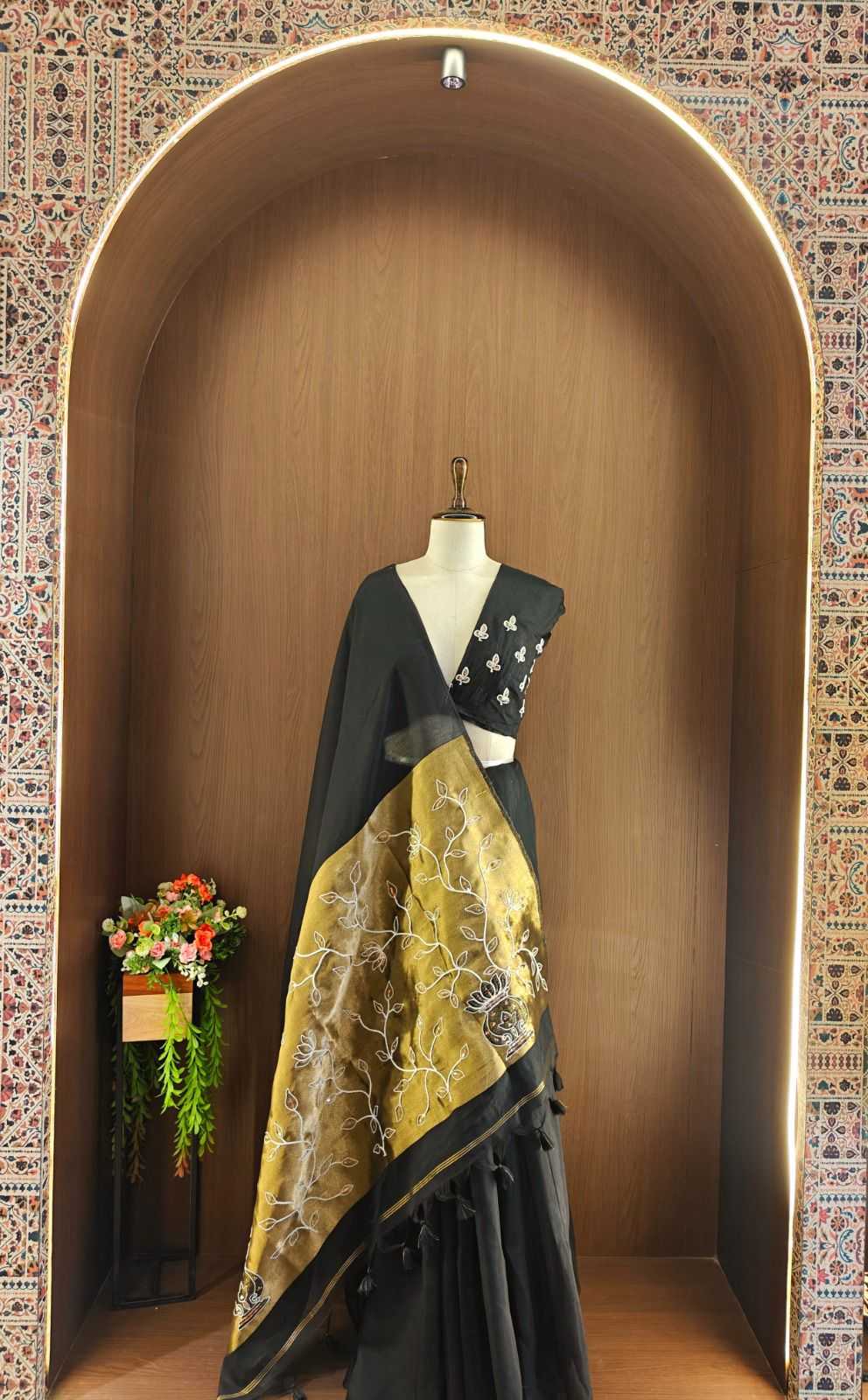 Sadhana Cotton Embroidered Saree