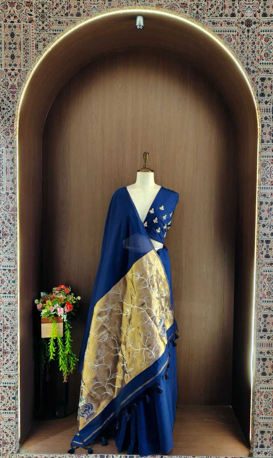 Sadhana Cotton Embroidered Saree