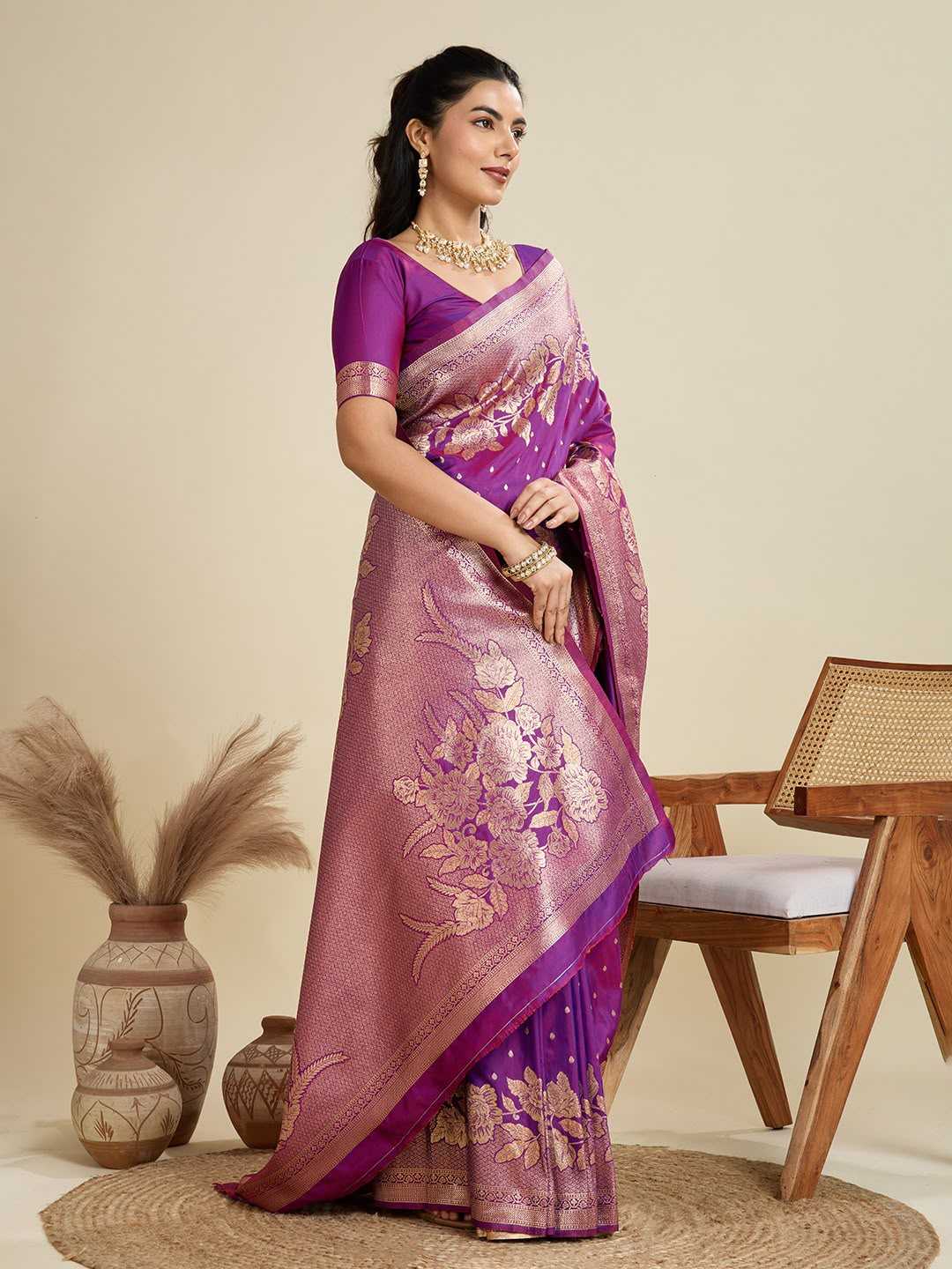 Sakina Kanjivaram Silk Kanjeevaram Saree