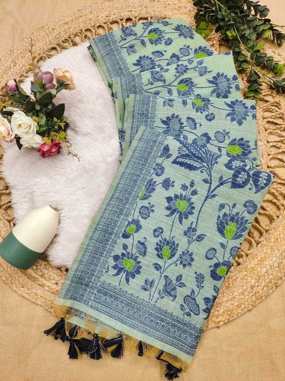 Sign Soft Cotton Floral Saree