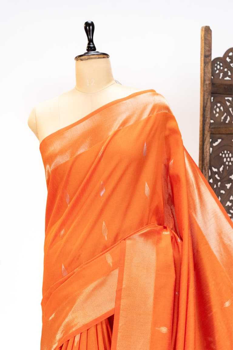 Silk Khadi Cotton Zari Border Saree