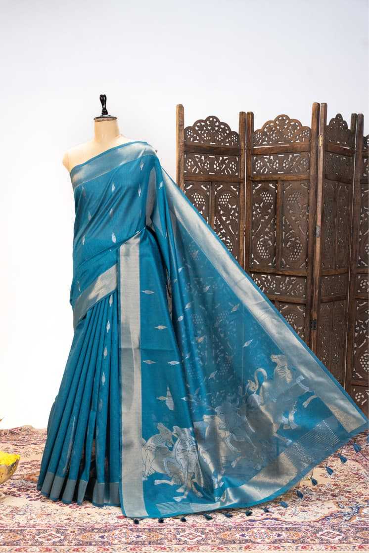 Silk Khadi Cotton Zari Border Saree