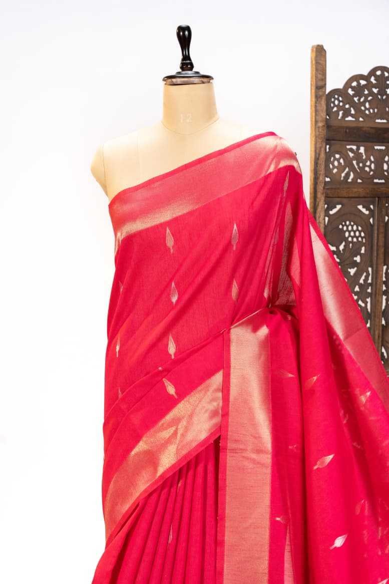 Silk Khadi Cotton Zari Border Saree