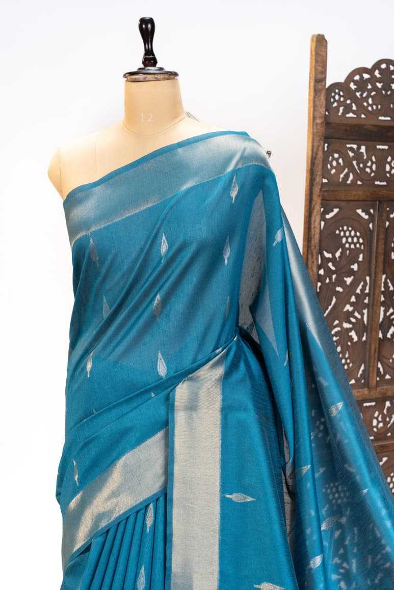 Silk Khadi Cotton Zari Border Saree