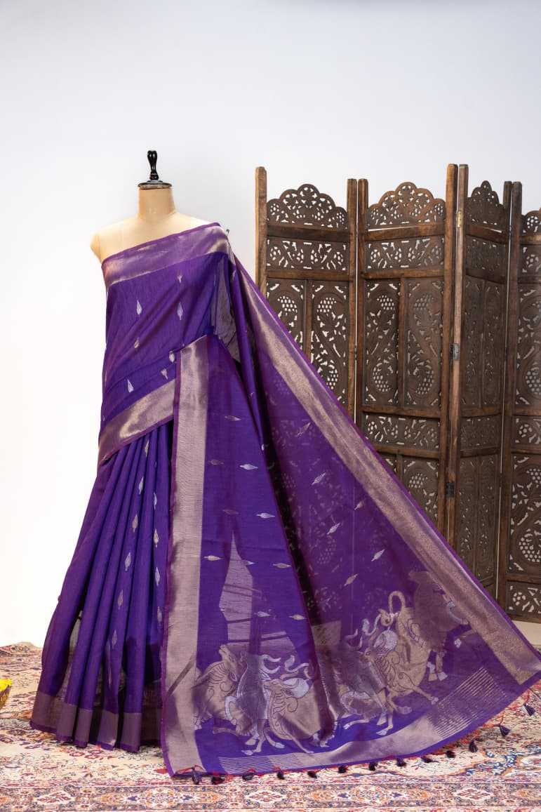 Silk Khadi Cotton Zari Border Saree