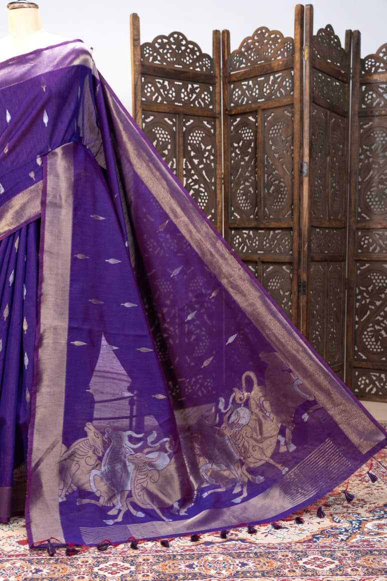 Silk Khadi Cotton Zari Border Saree