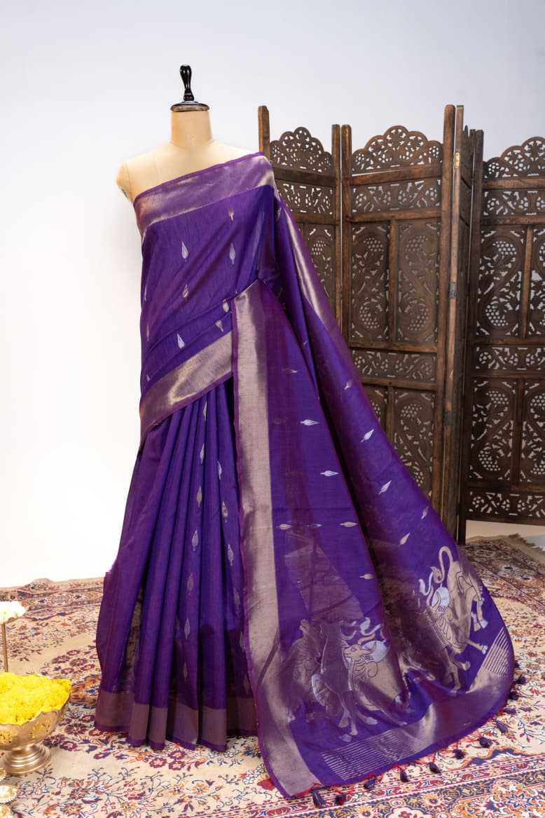 Silk Khadi Cotton Zari Border Saree
