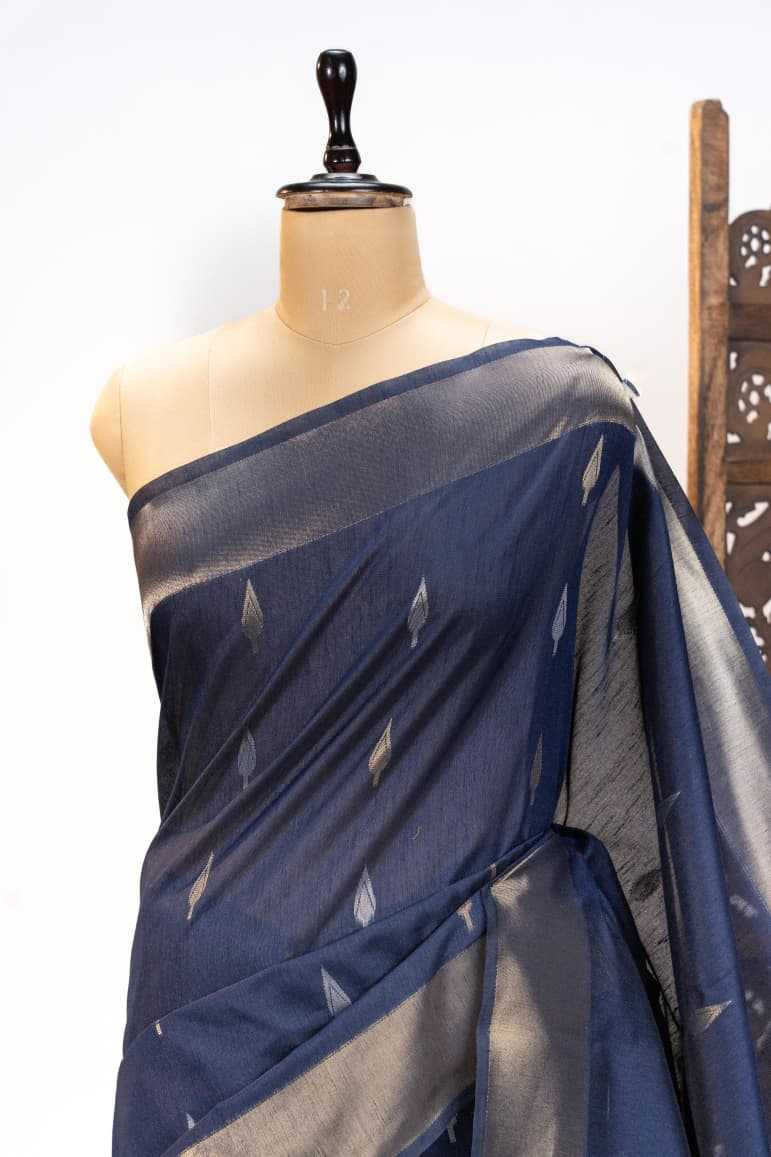 Silk Khadi Cotton Zari Border Saree