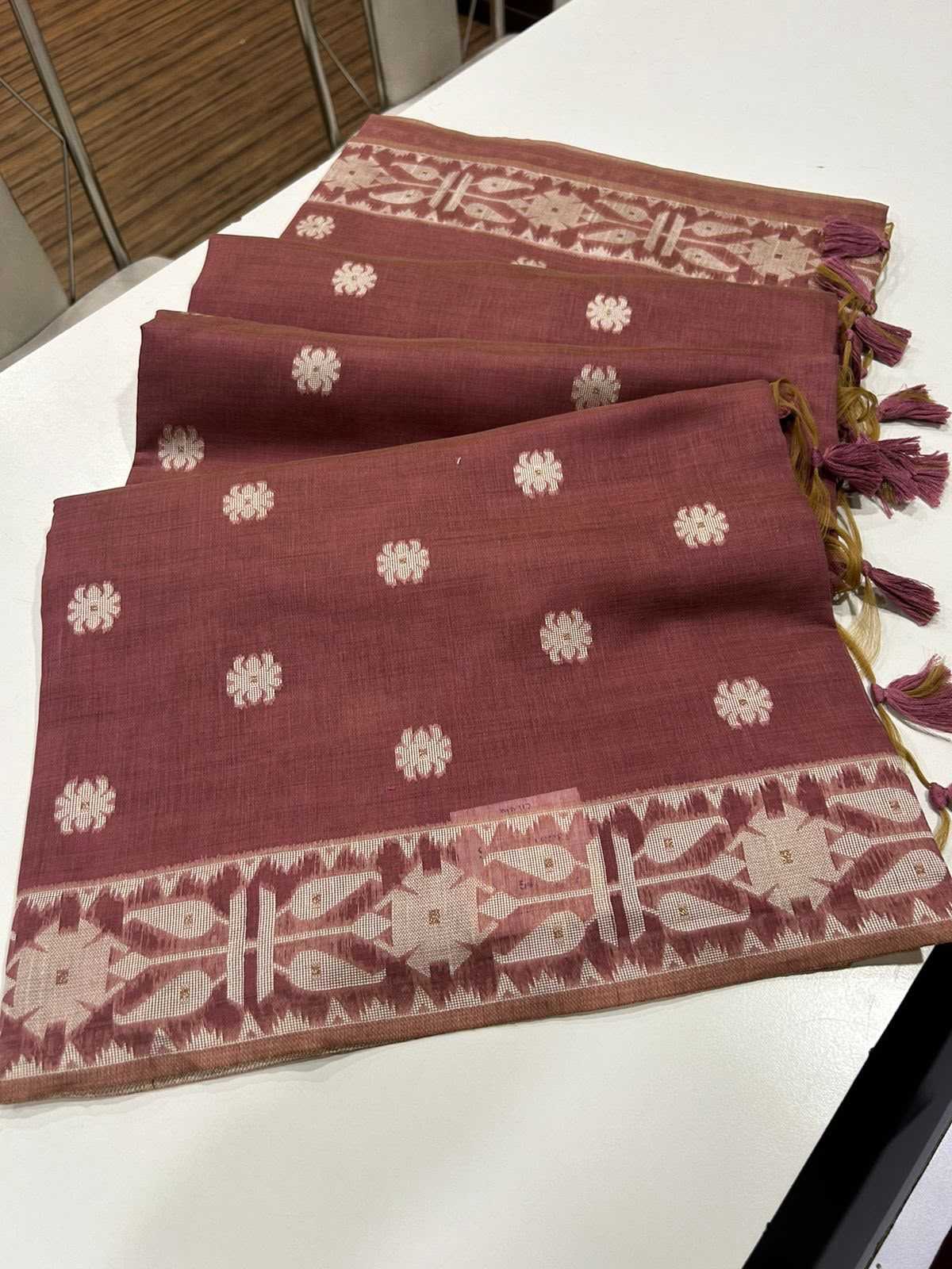 Soft Cotton Designer Saree in Deep Blue