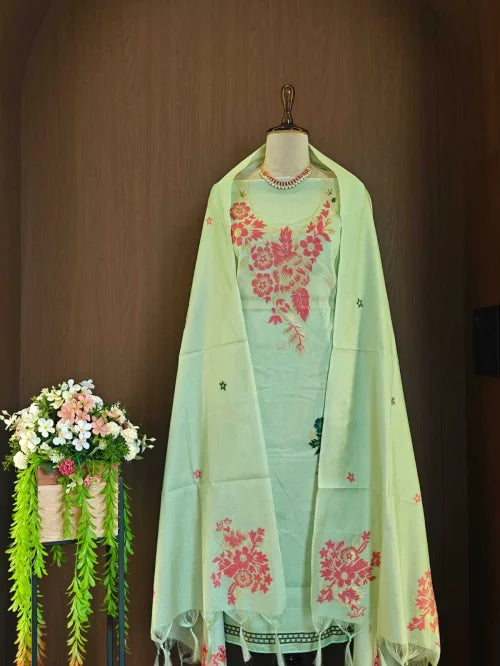 Tussar Silk Cotton Suit