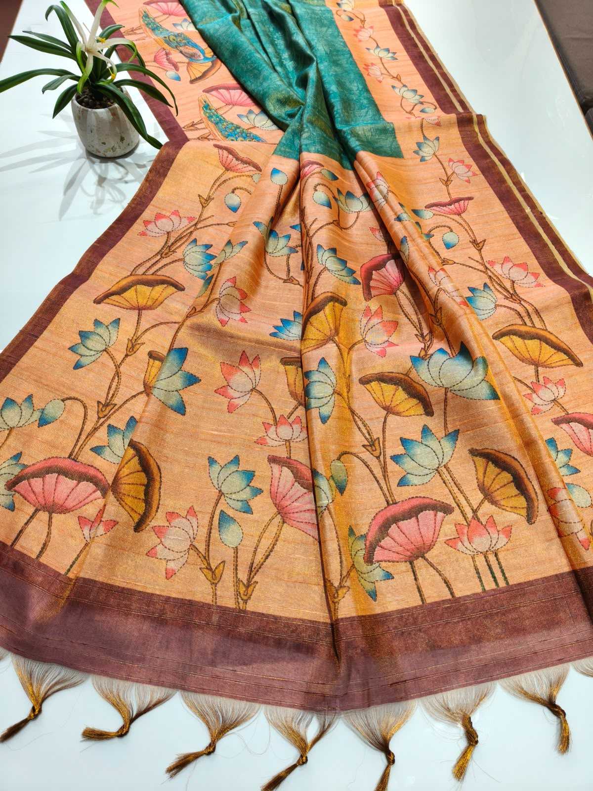 Tissue Tussar Silk Saree