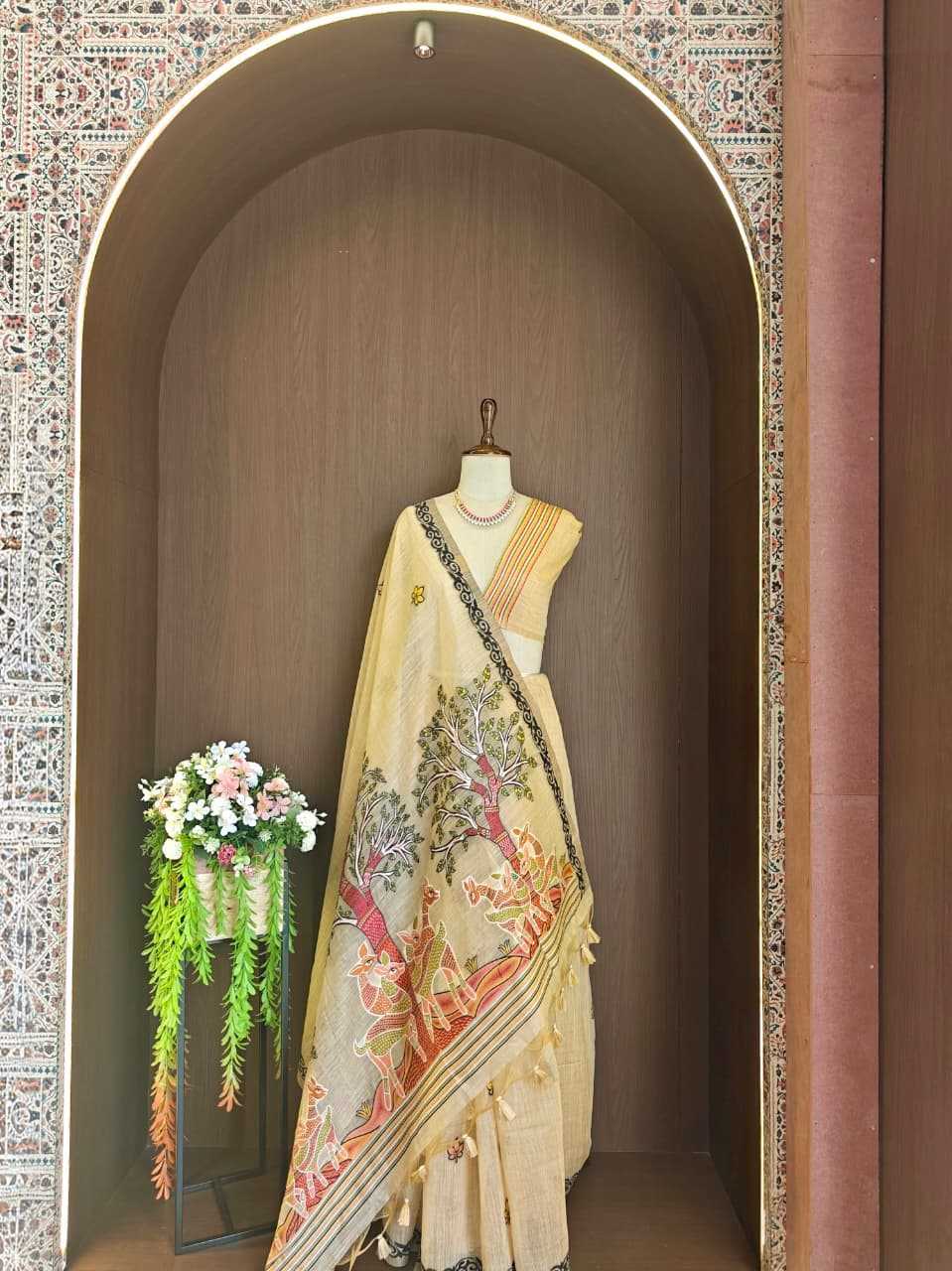 Cotton Designer Saree in Yellow