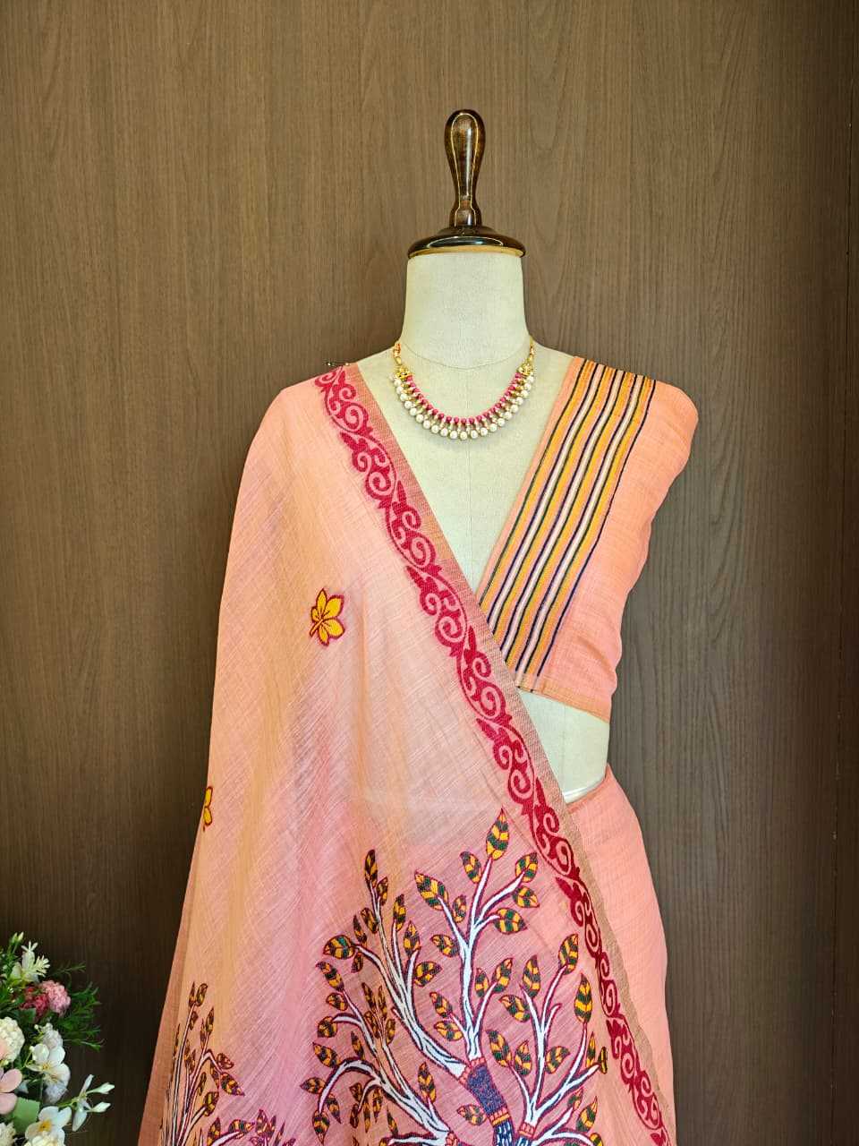 Cotton Designer Saree in Yellow