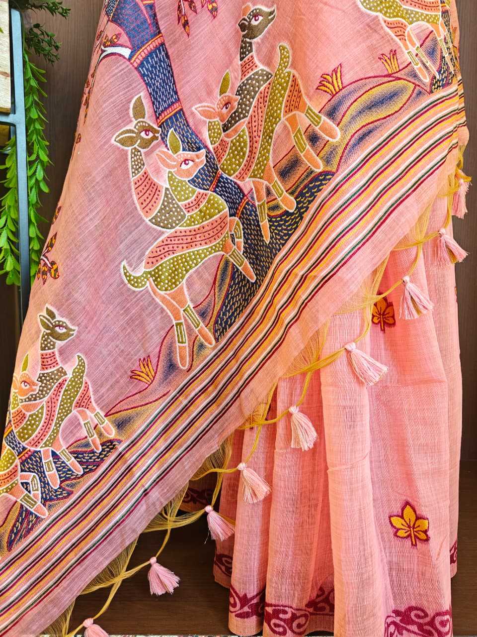 Cotton Designer Saree in Yellow