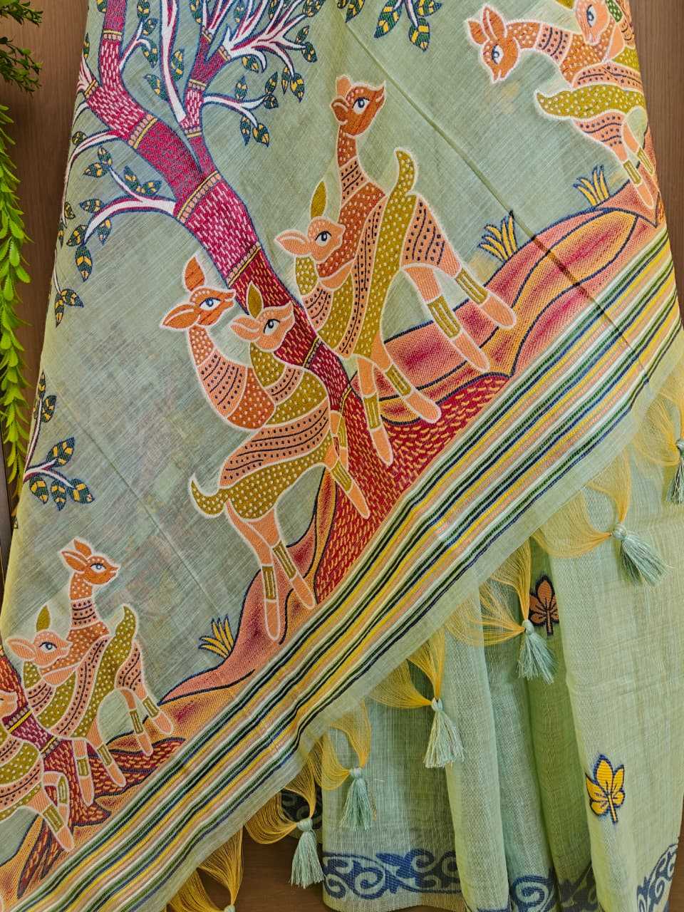 Cotton Designer Saree in Yellow