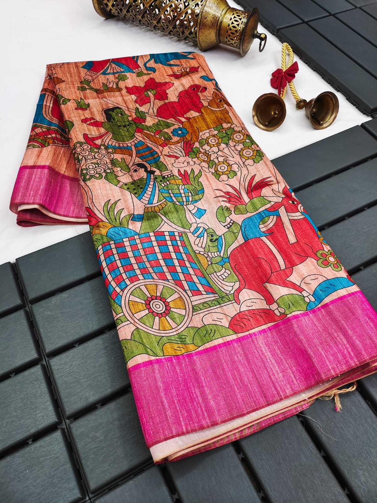 Tussar Silk Kalamkari Saree