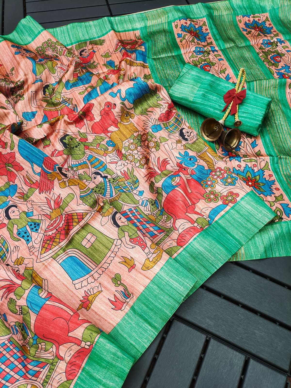 Tussar Silk Kalamkari Saree