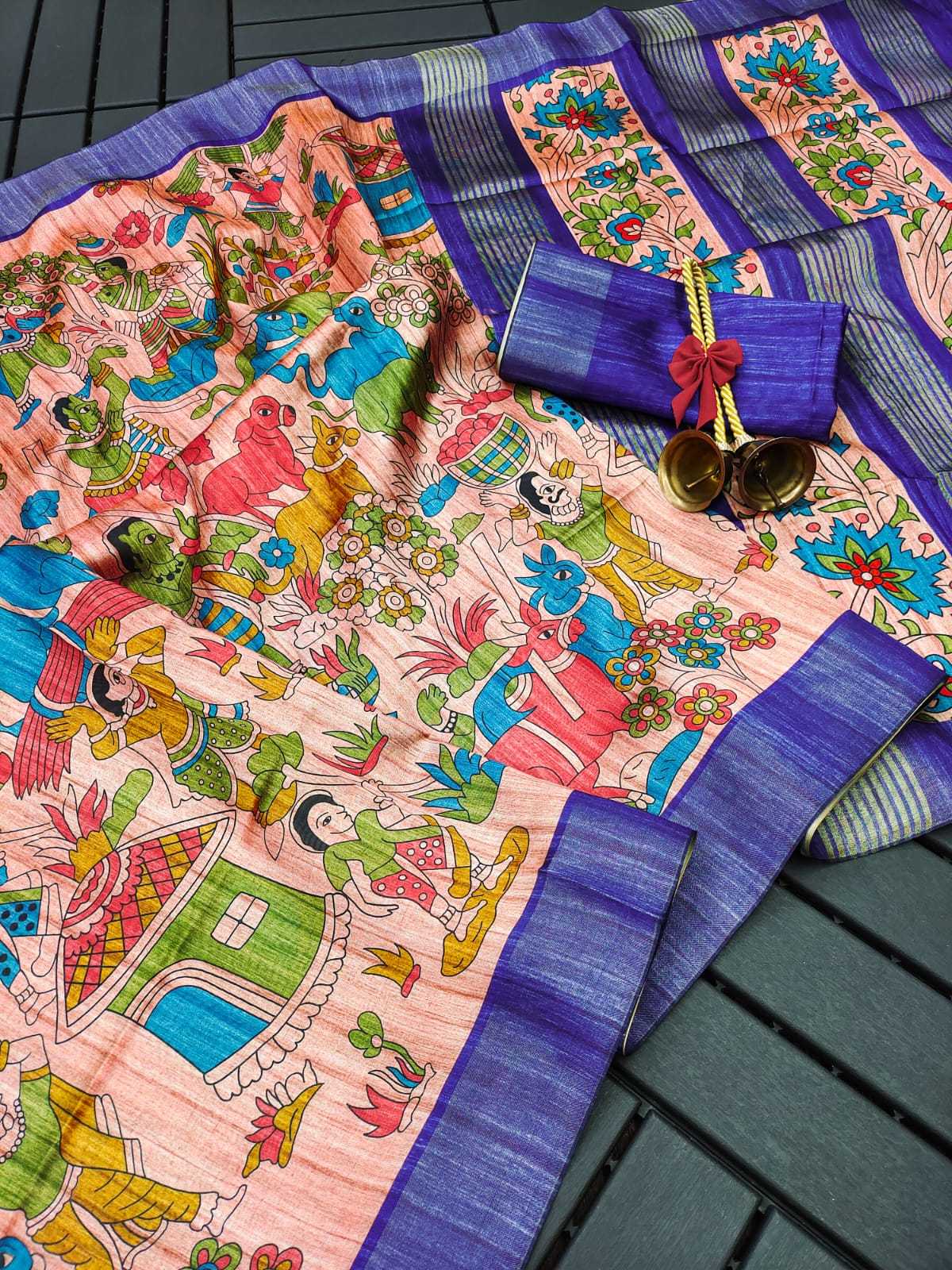 Tussar Silk Kalamkari Saree