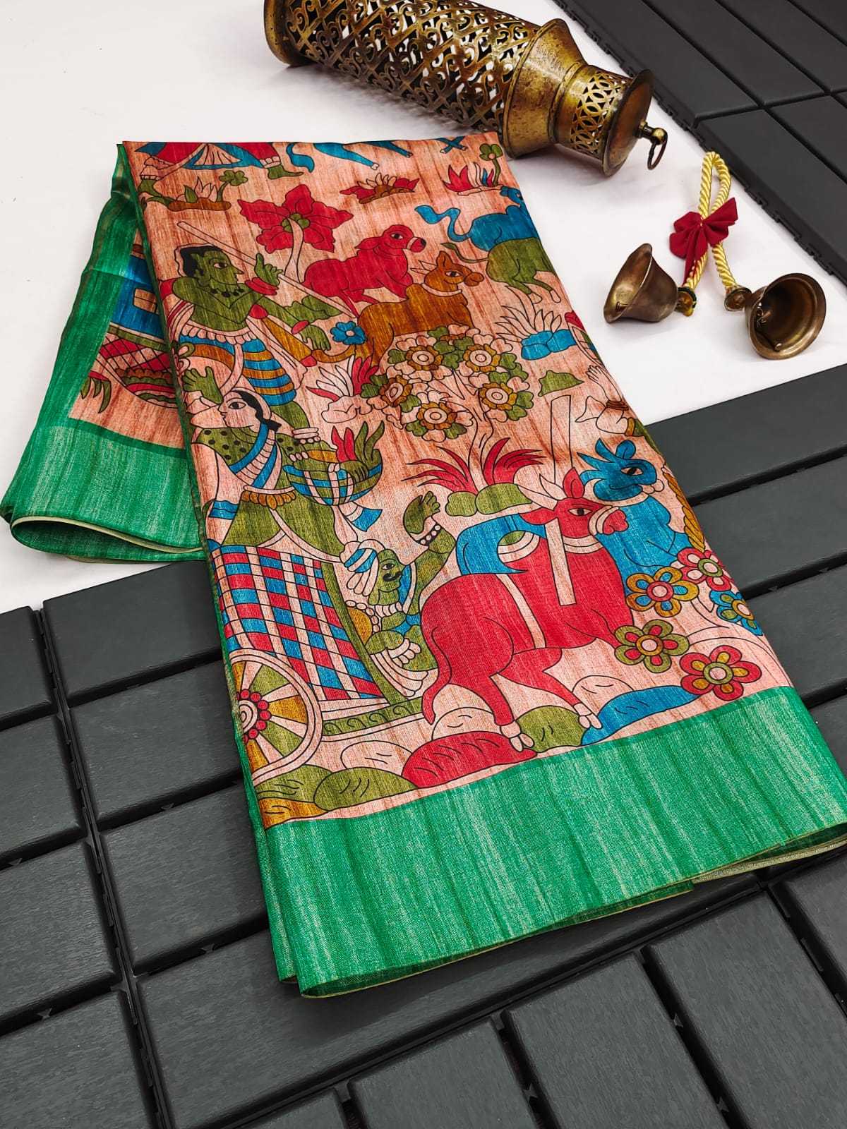 Tussar Silk Kalamkari Saree