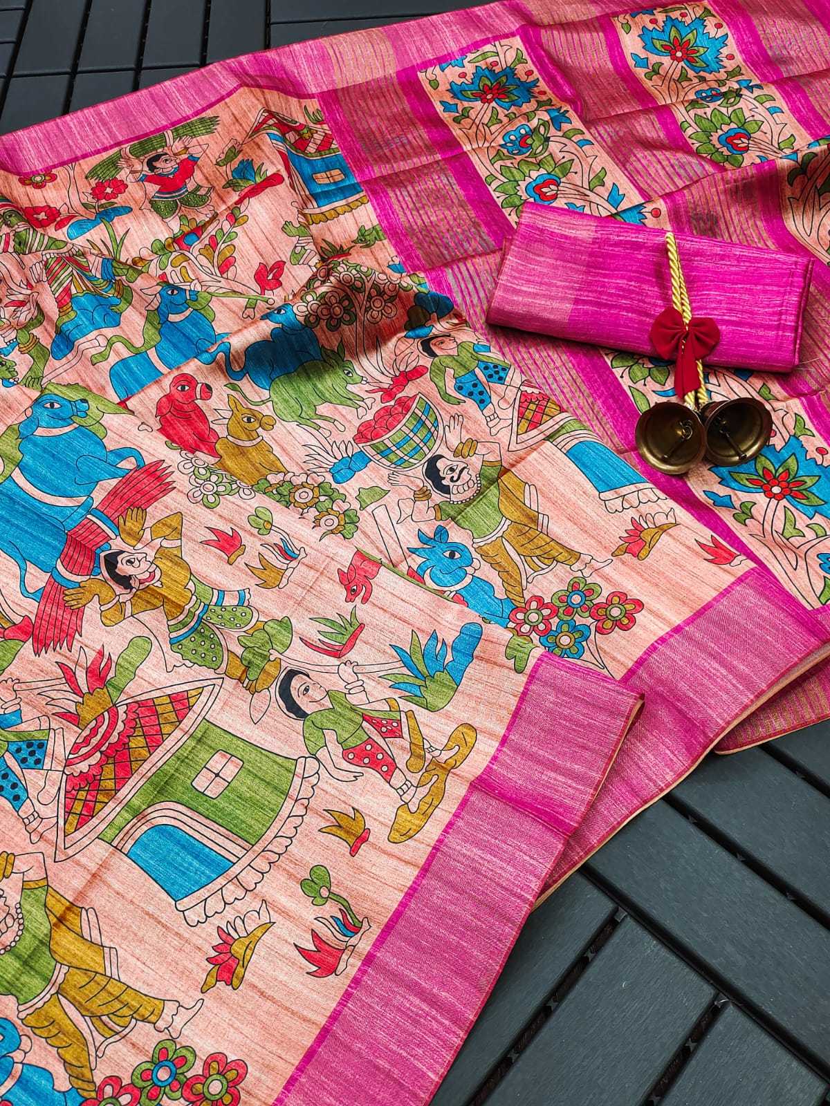 Tussar Silk Kalamkari Saree