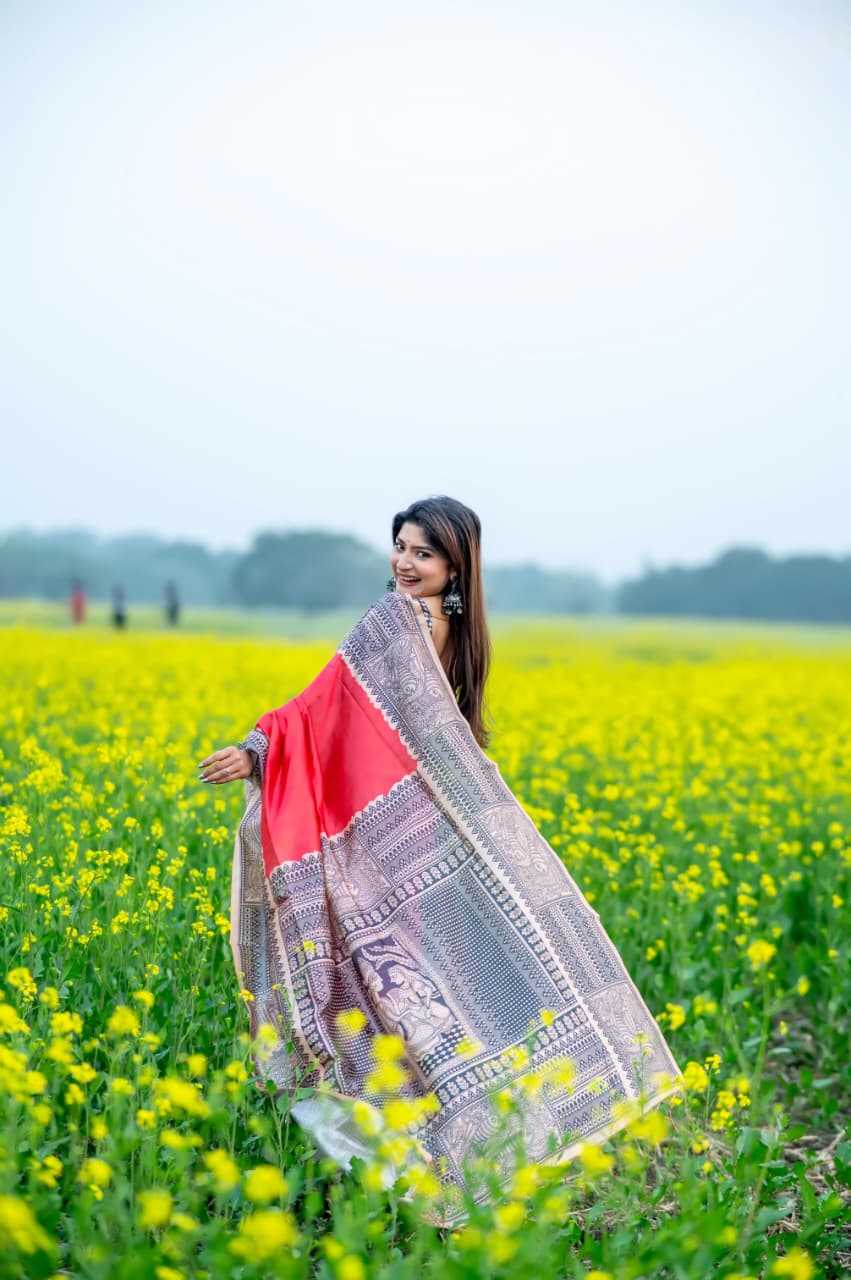 Tussar Silk Designer Saree in Sky Blue