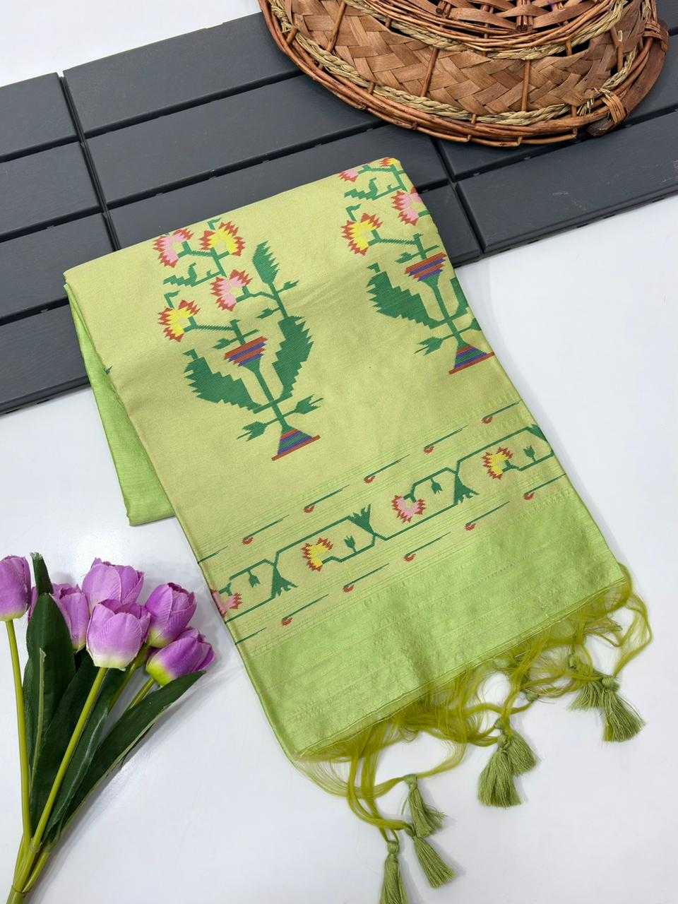 Vatika Tussar Silk Paithani Saree