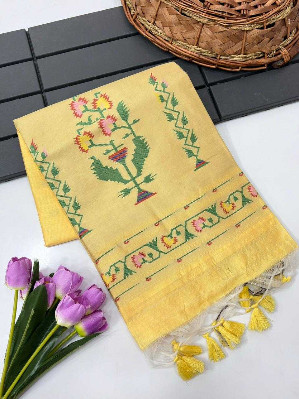 Vatika Tussar Silk Paithani Saree