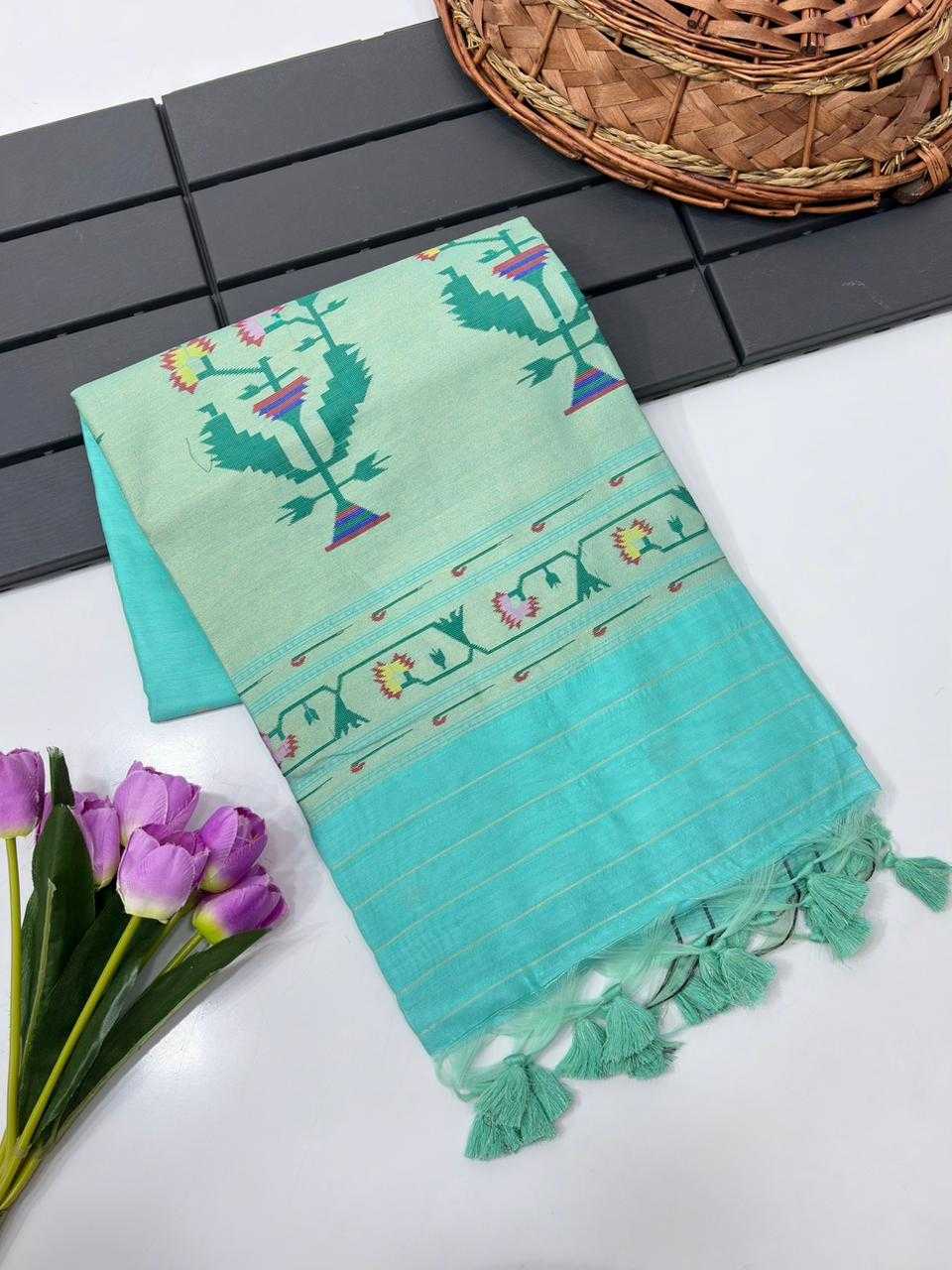 Vatika Tussar Silk Paithani Saree