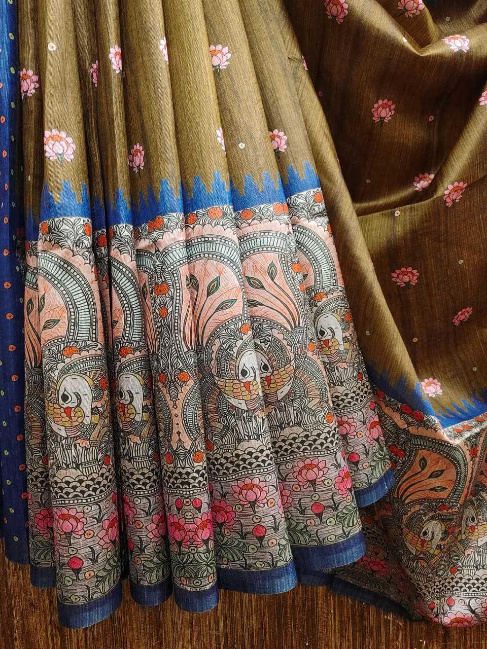 Yogita Lotus Tussar Silk Soft Saree