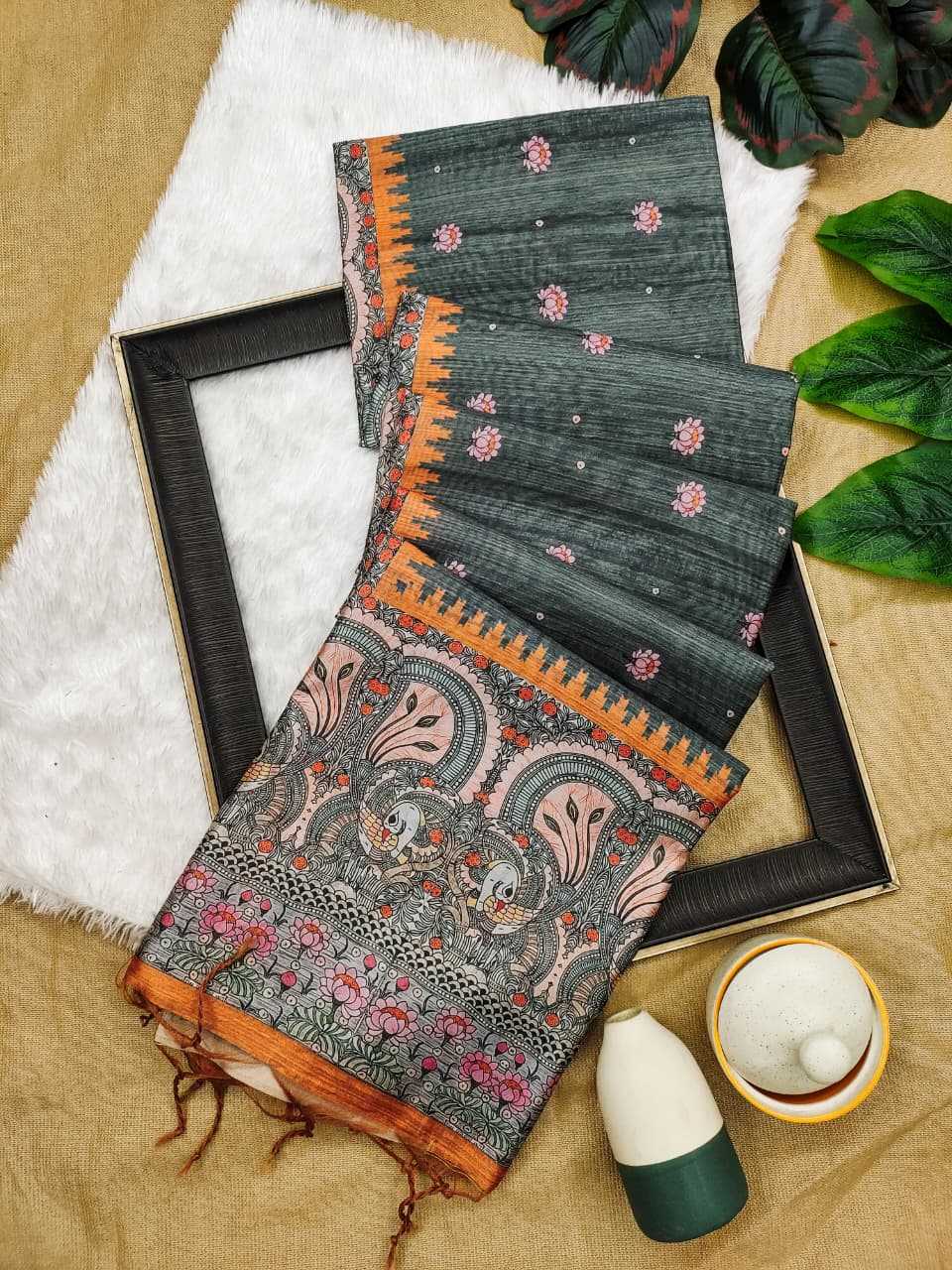 Yogita Lotus Tussar Silk Soft Saree