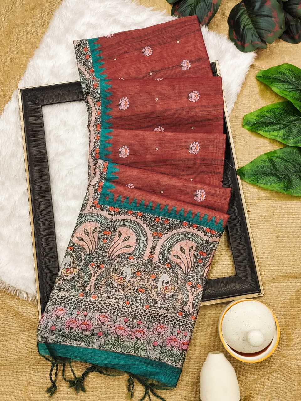 Yogita Lotus Tussar Silk Soft Saree
