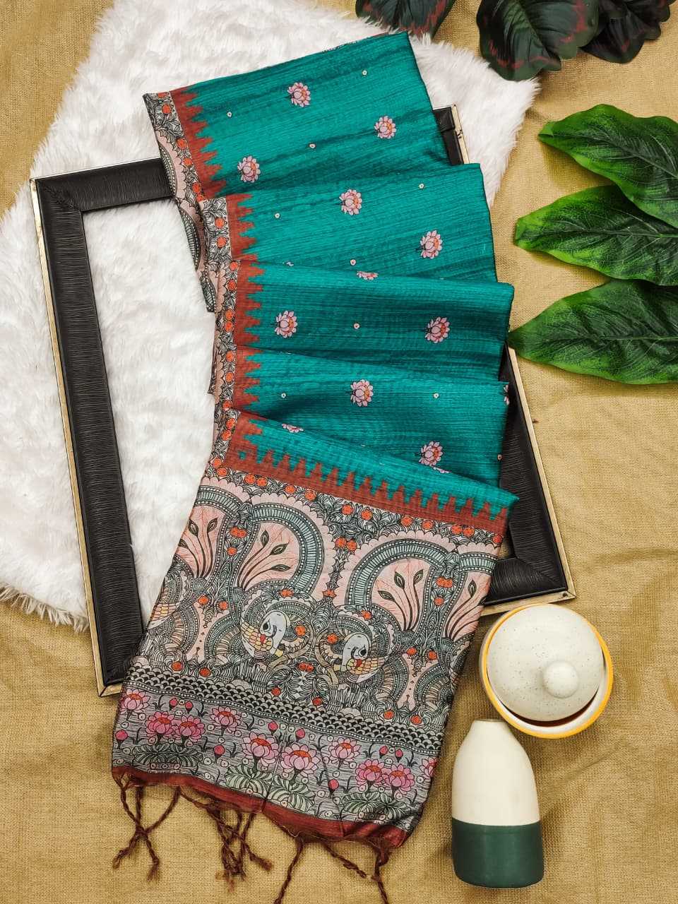 Yogita Lotus Tussar Silk Soft Saree