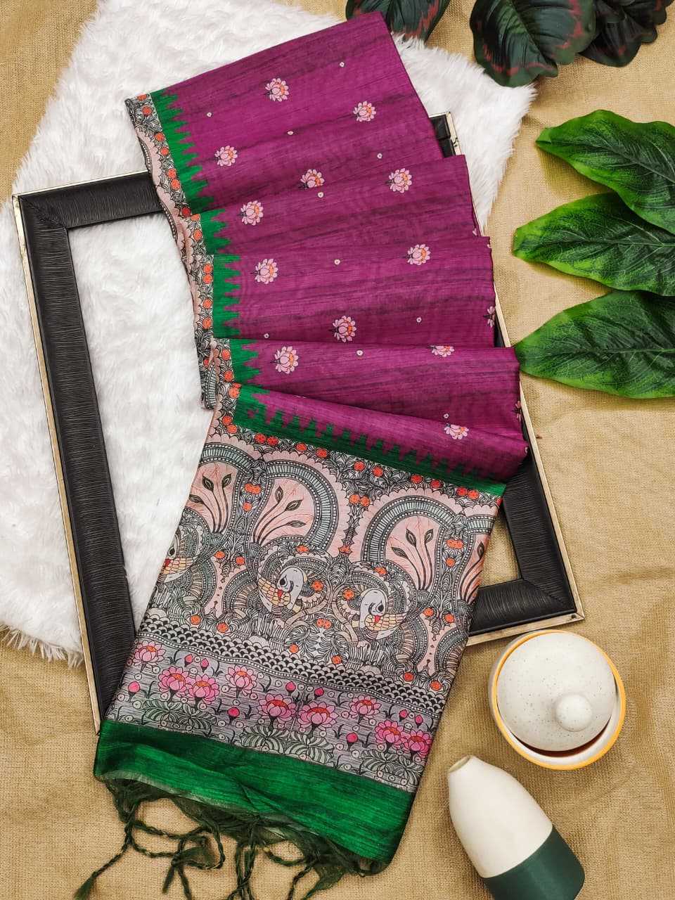 Yogita Lotus Tussar Silk Soft Saree
