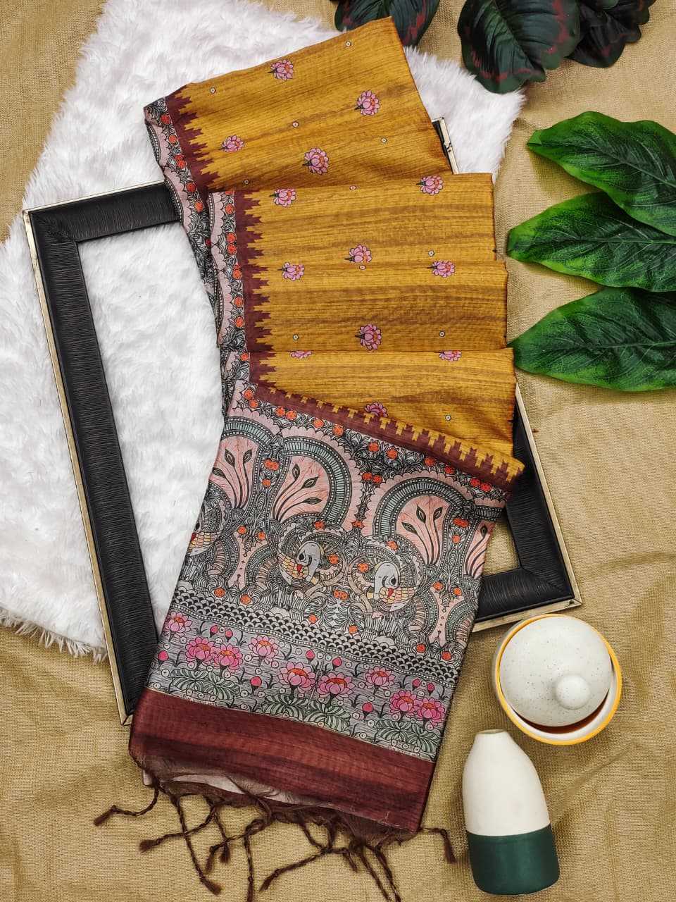 Yogita Lotus Tussar Silk Soft Saree