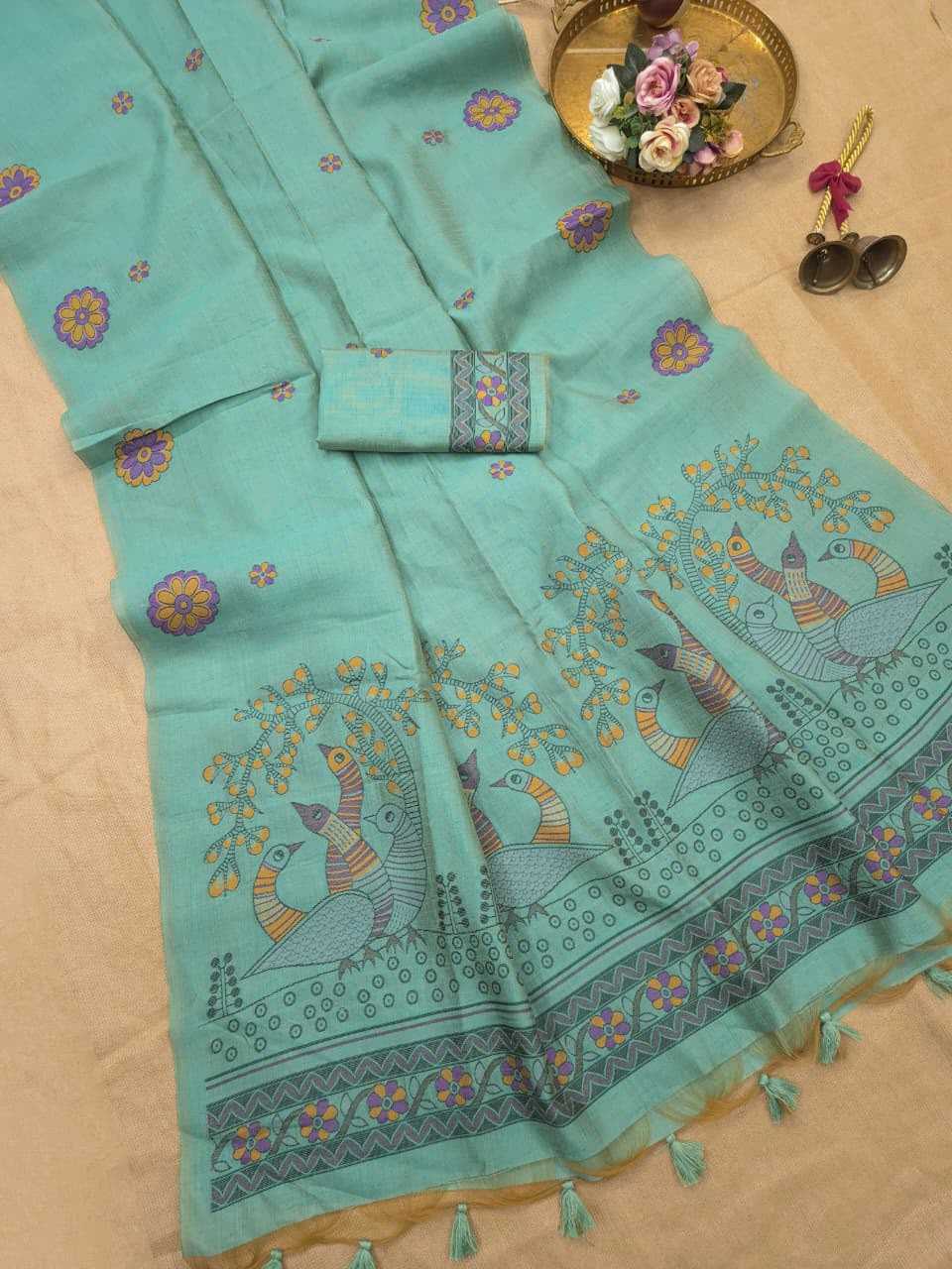 Zoya Silk Linen Designer Saree