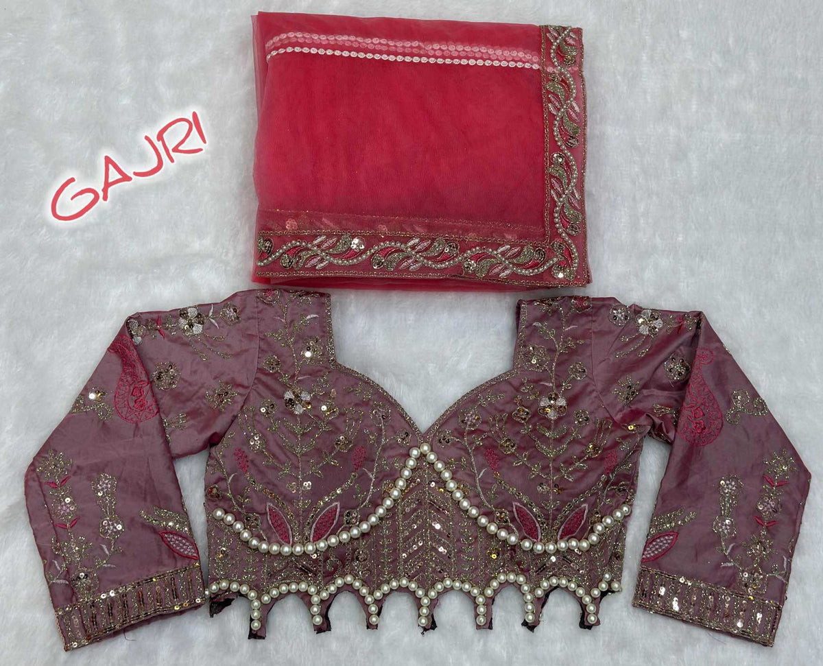 Net Sequence Saree