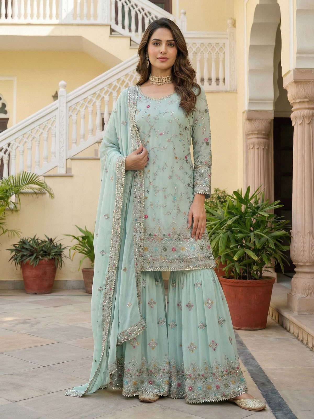 Faux Georgette Kurti