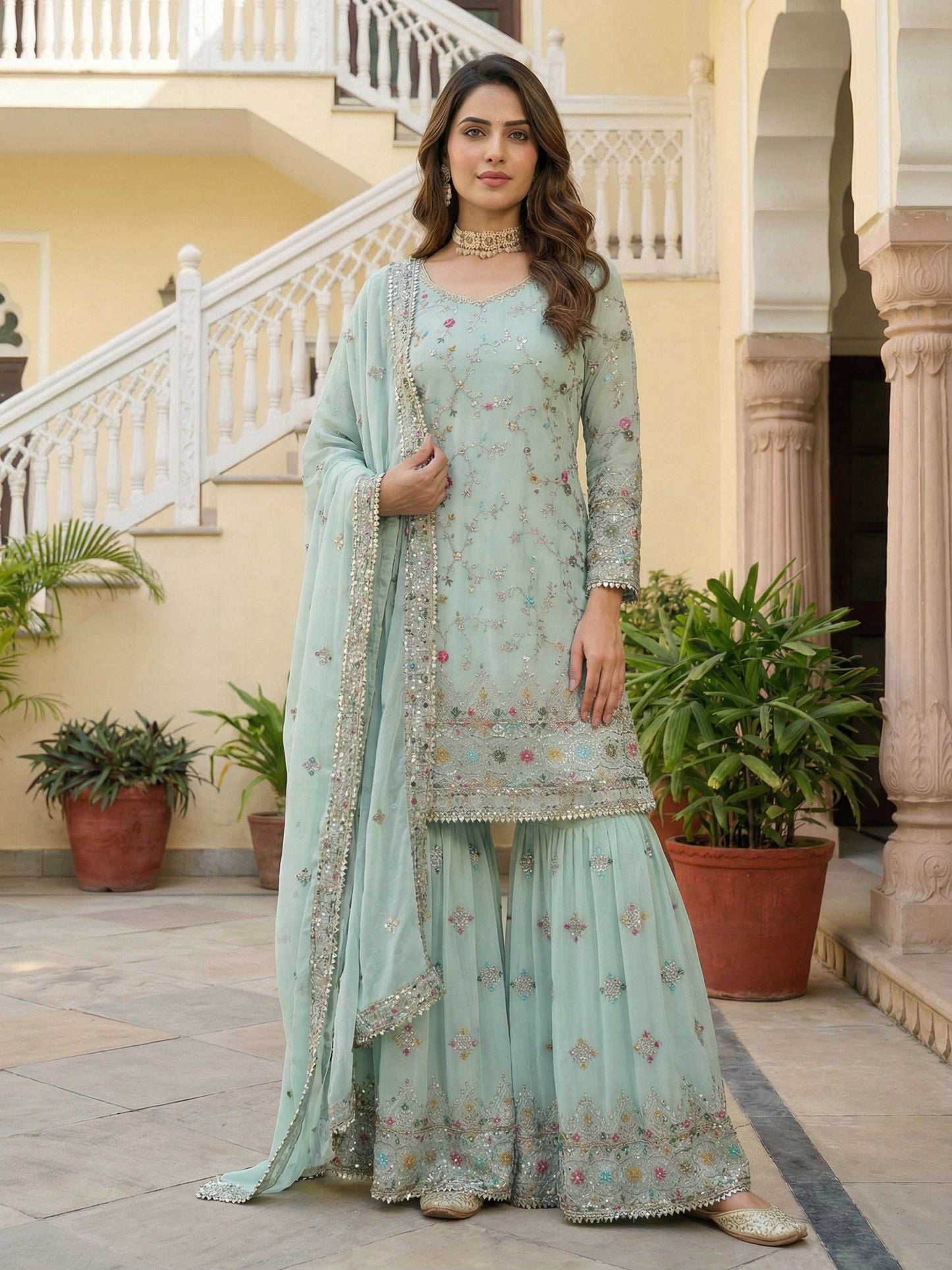 Faux Georgette Kurti
