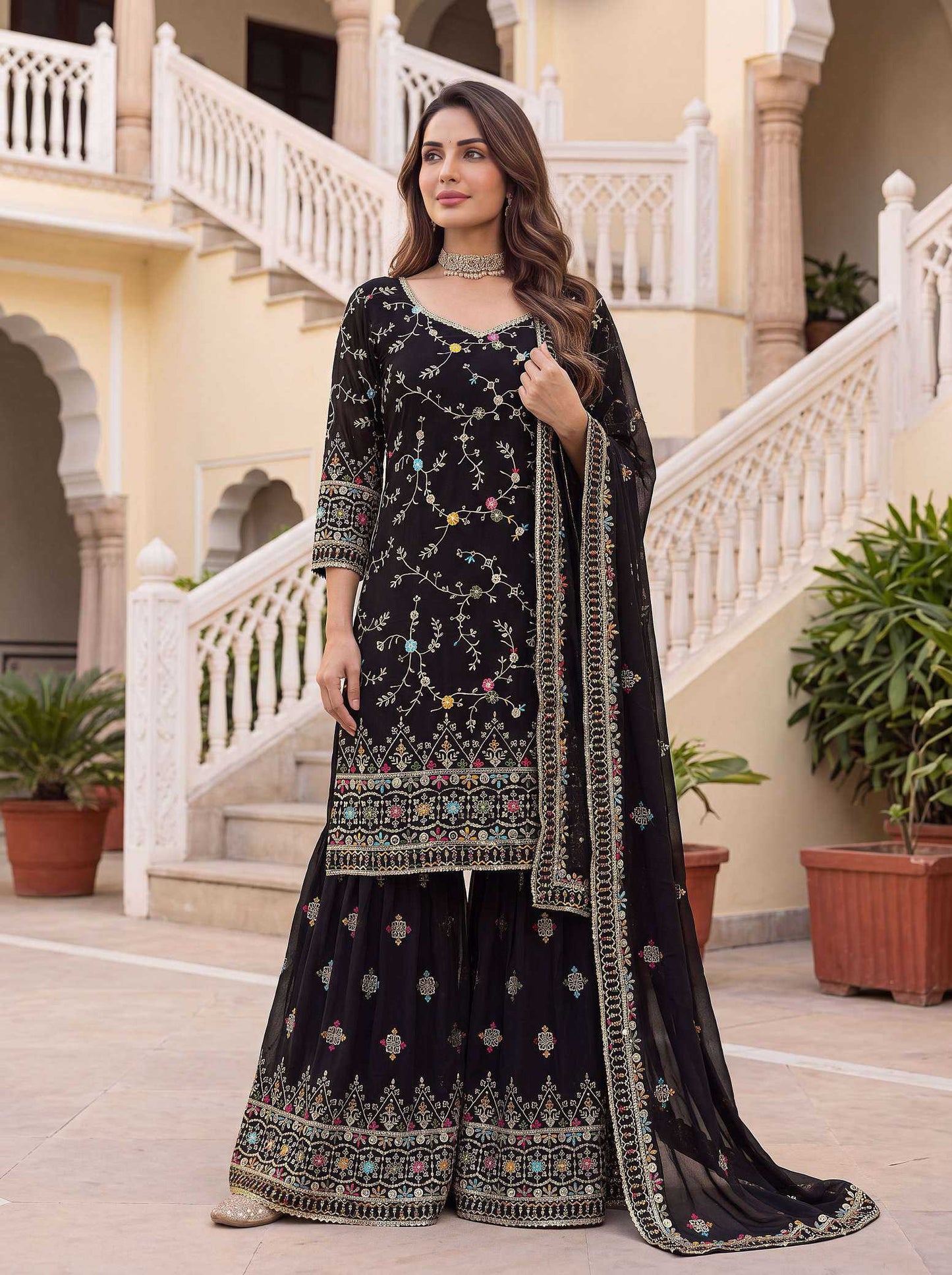 Faux Georgette Kurti
