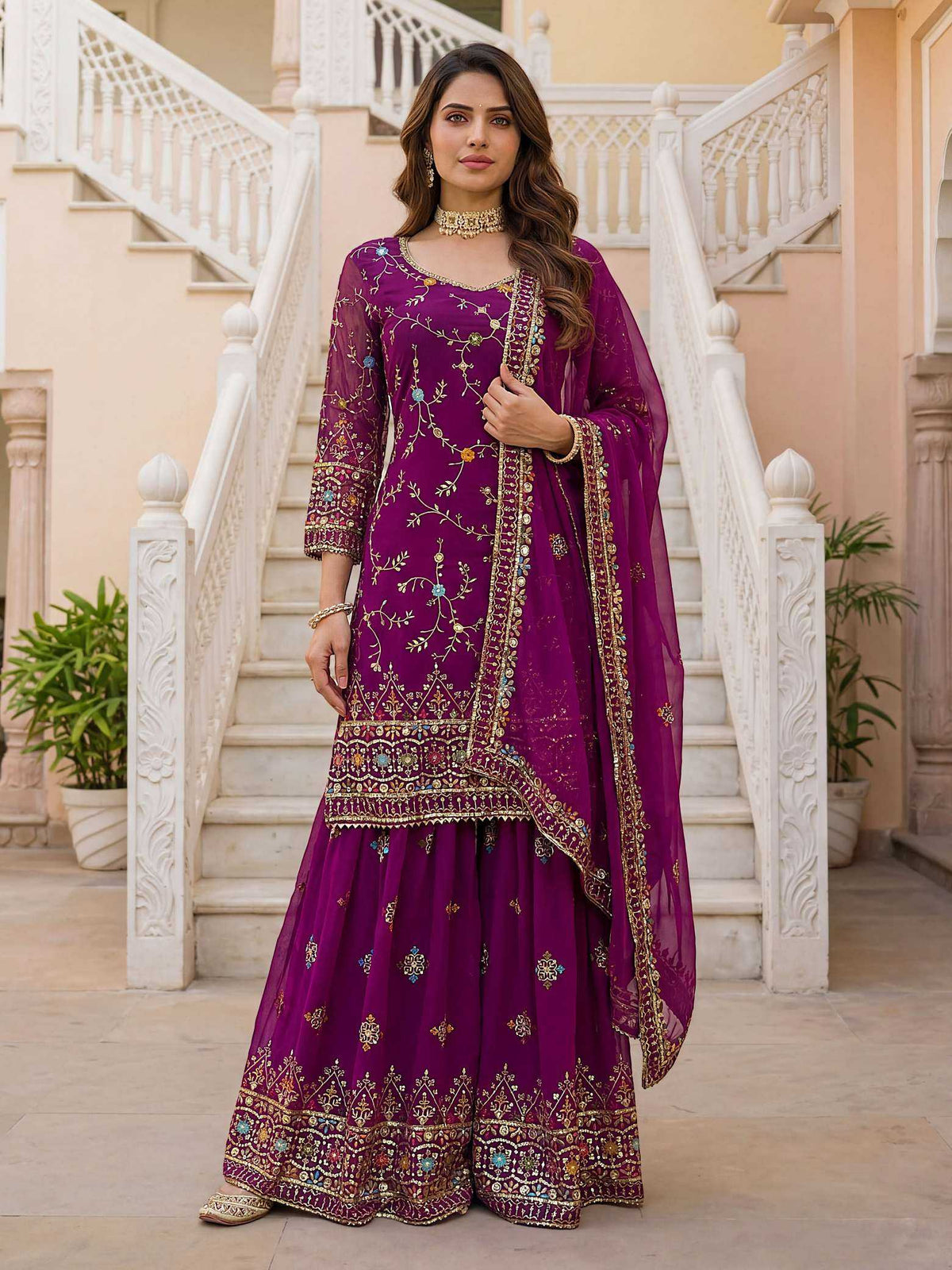 Faux Georgette Kurti