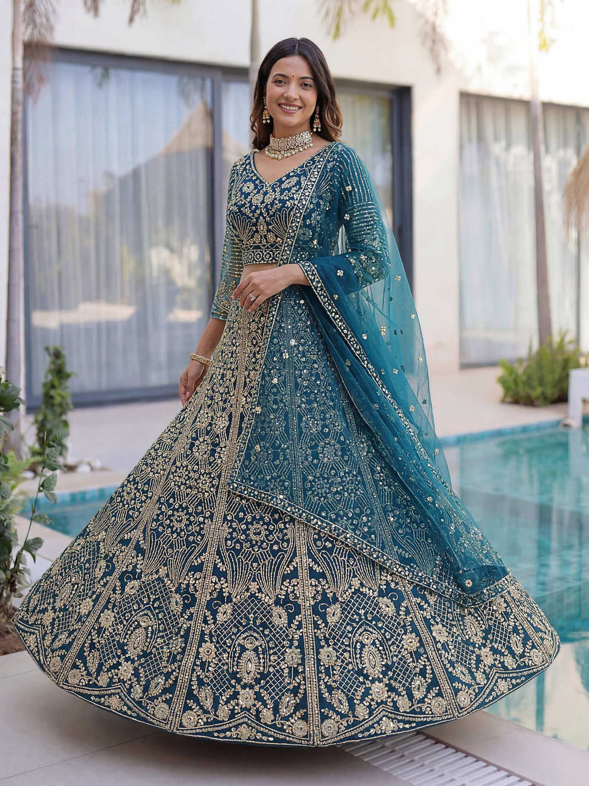 Butterfly Net Fancy Lehenga