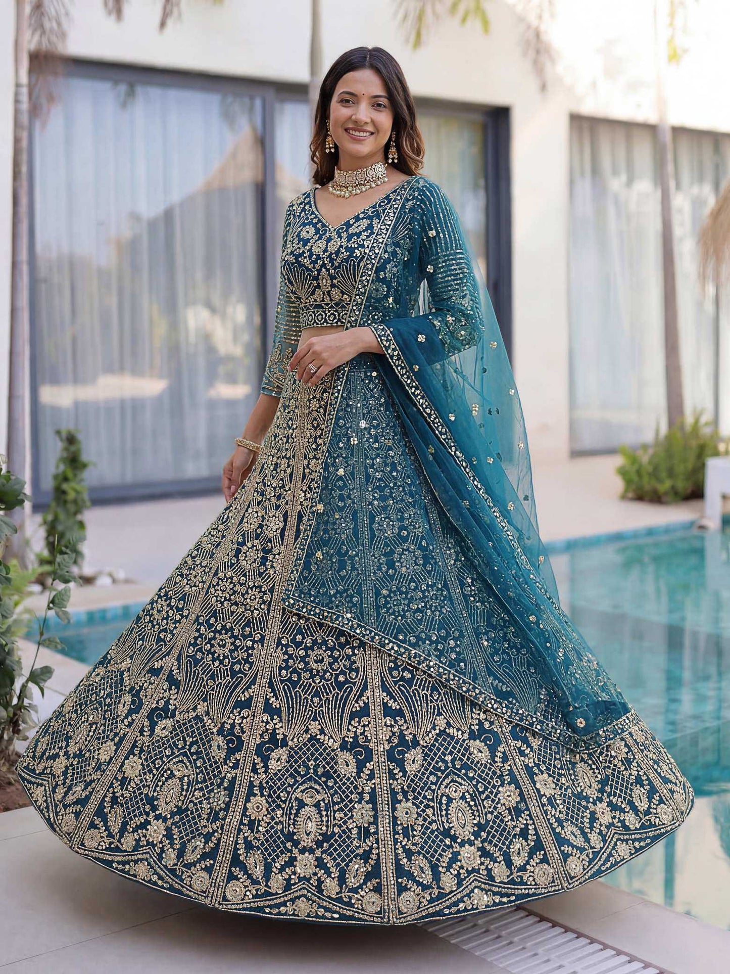 Butterfly Net Fancy Lehenga