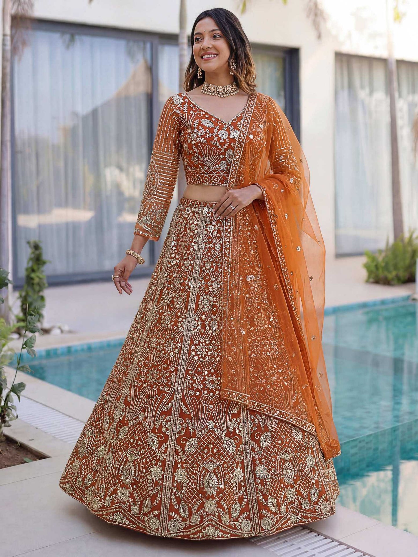 Butterfly Net Fancy Lehenga