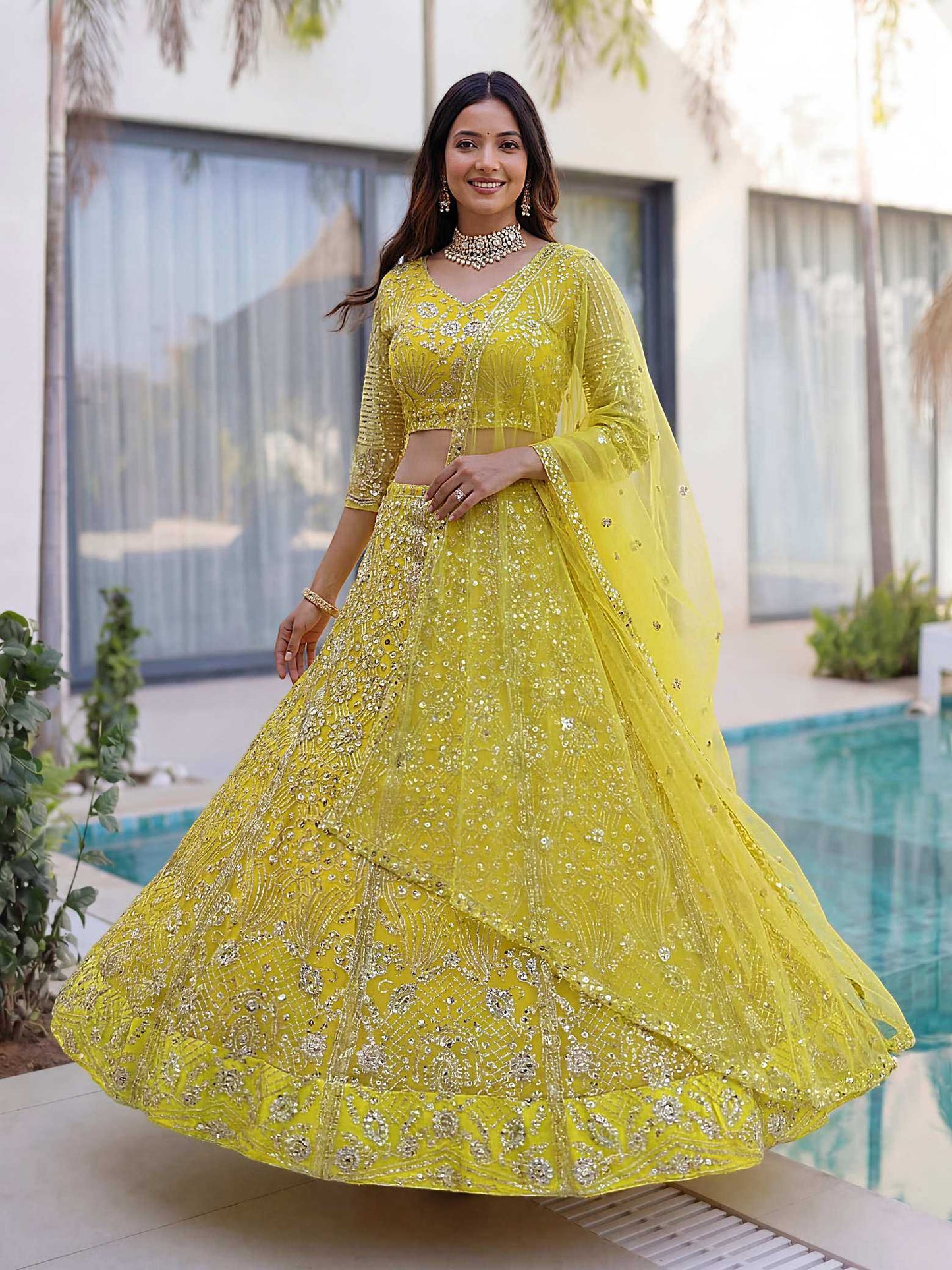 Butterfly Net Fancy Lehenga