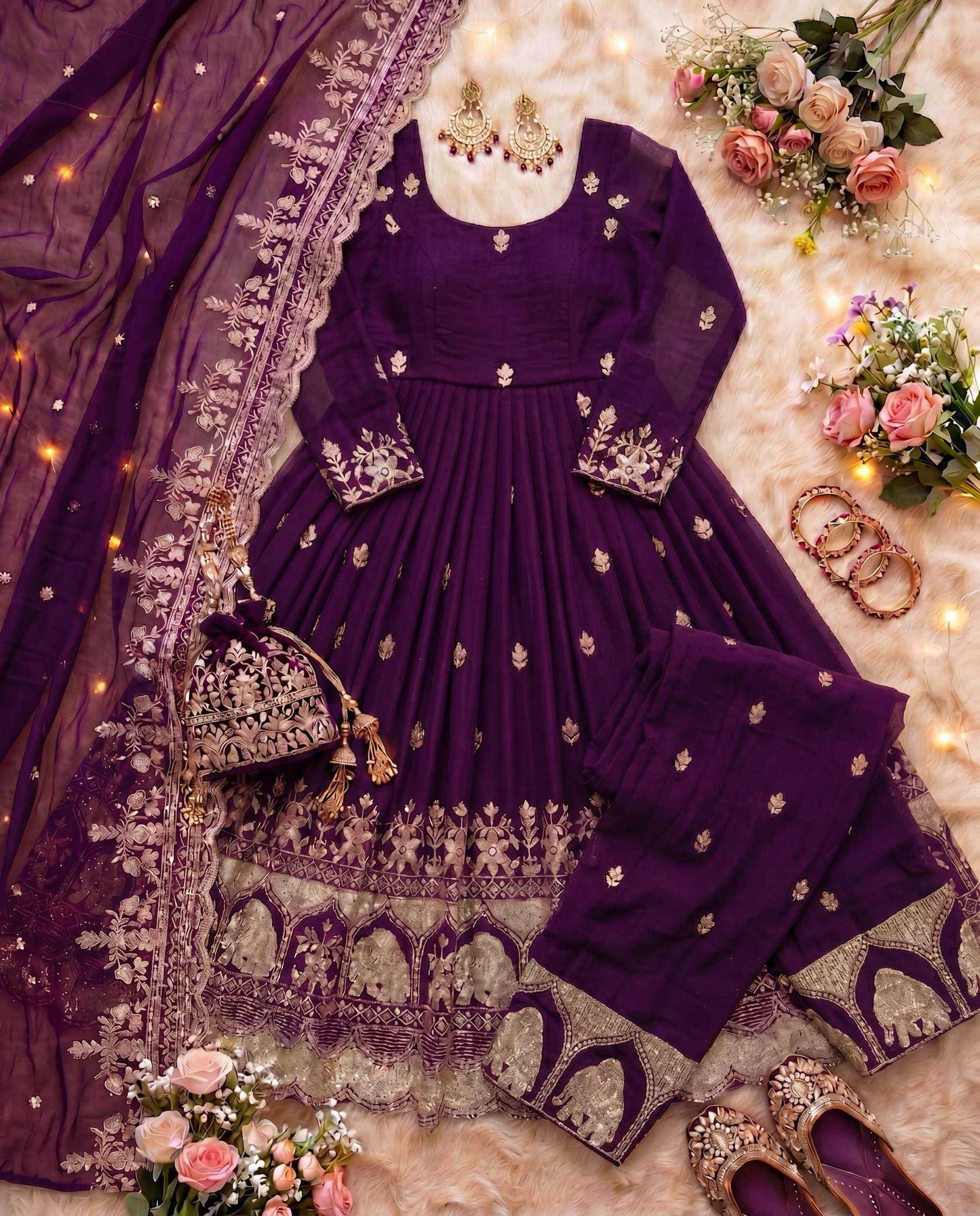 Embroidery Gown